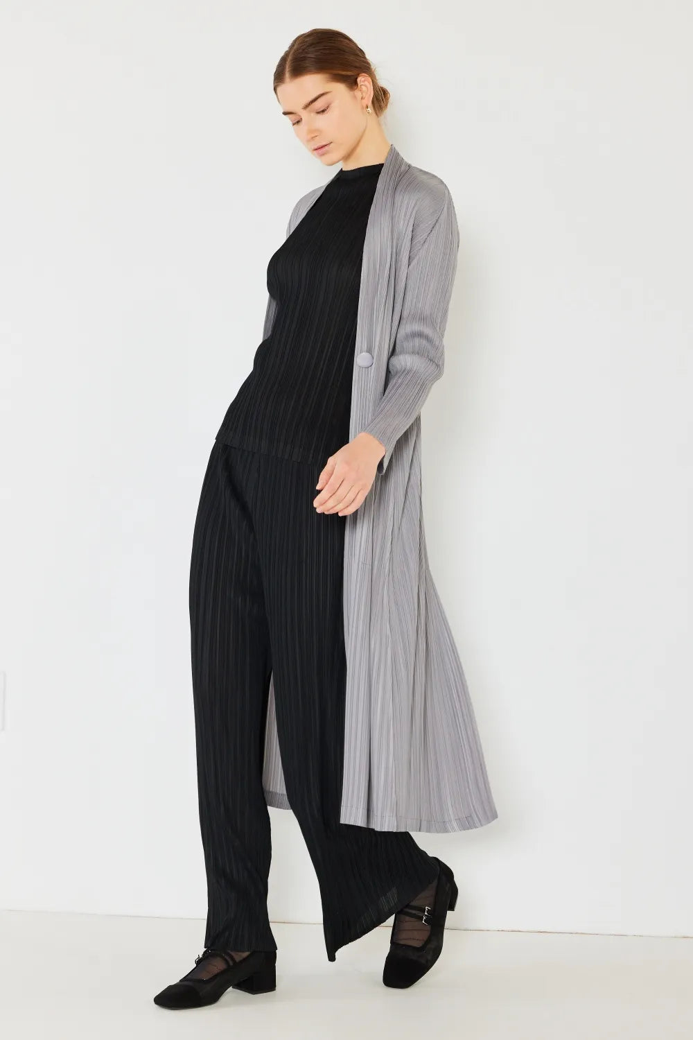 Marina West Swim Pleated Long Sleeve Cardigan in - photo