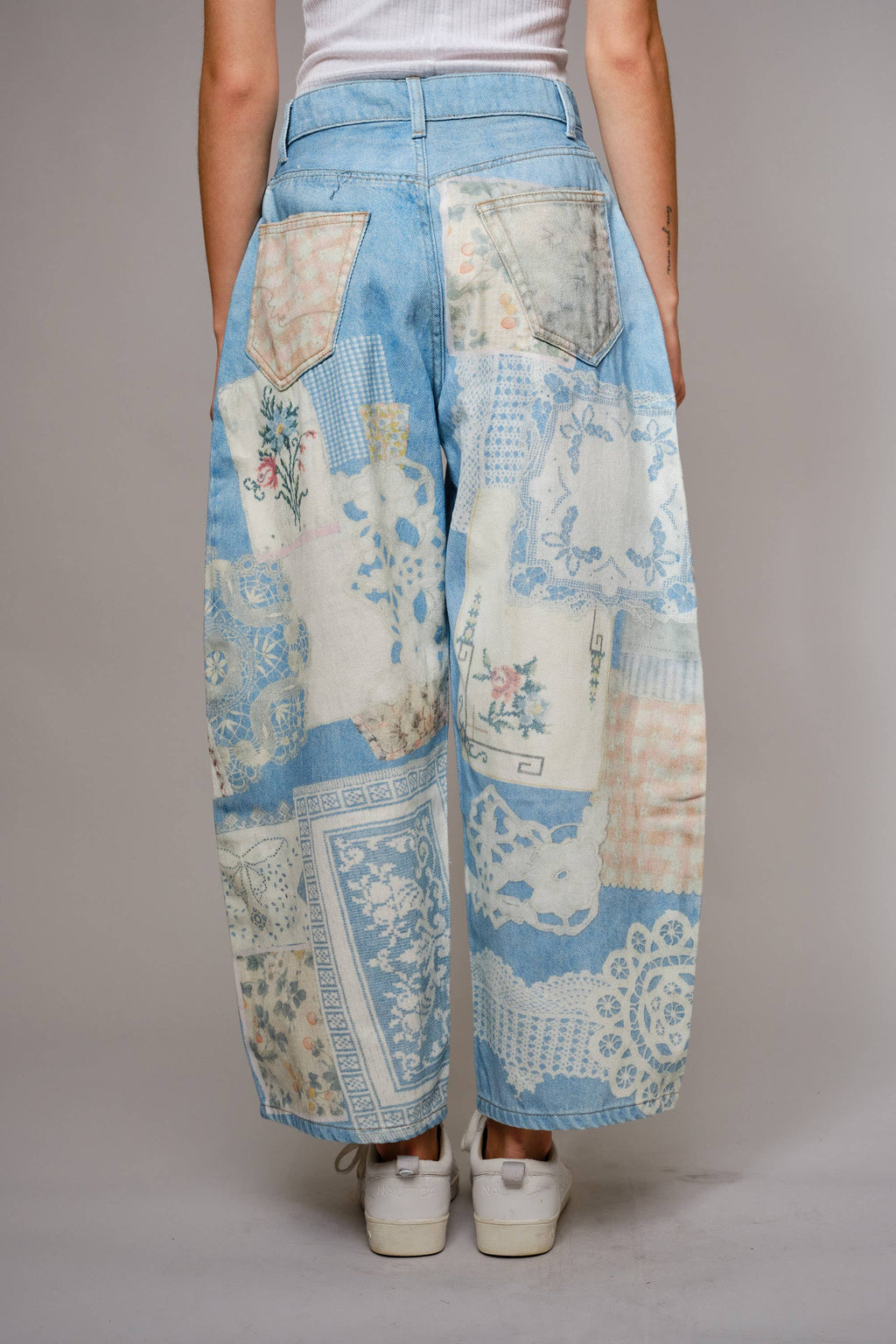 Emily Ann: Petticoat Patch Barrel Leg Jeans in - photo