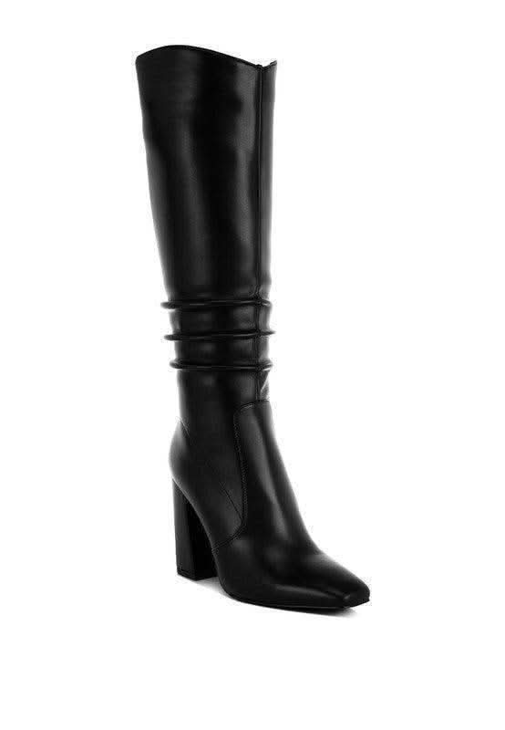 Rag Co Yanir Slouchy Shaft Knee-High Boots in Black - photo