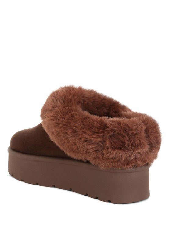 Aniso Faux Fur Slip On Snow Boots in - photo