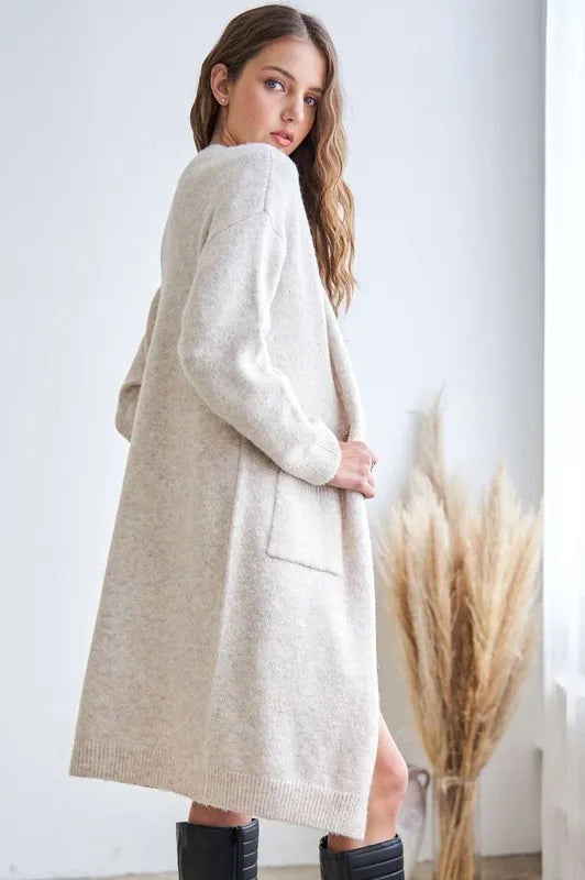 ADORA 2tone Sweater Open Cardigan in - photo