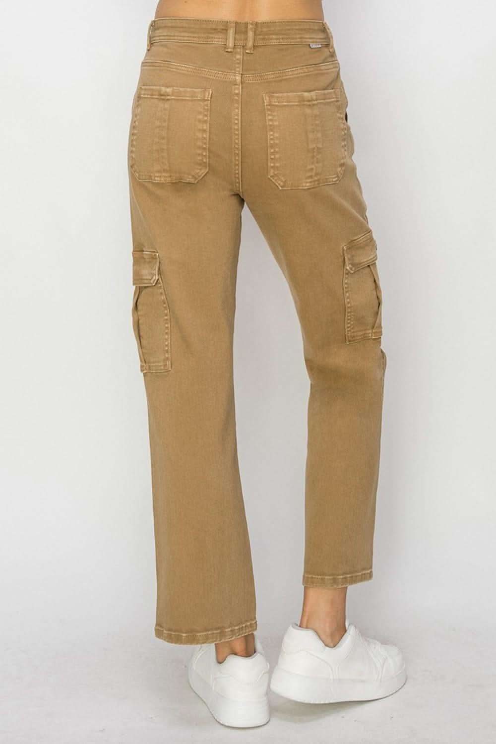 Risen Full Size High Rise Cargo Jeans in - photo