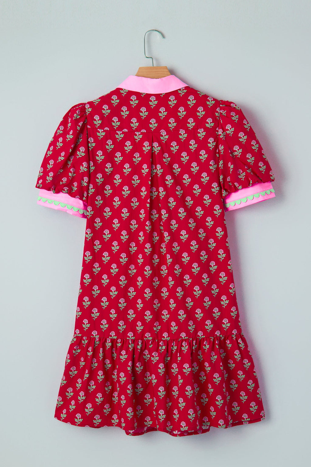 Amina Bubble Sleeve Mini Dress in - Floral Dresses photo