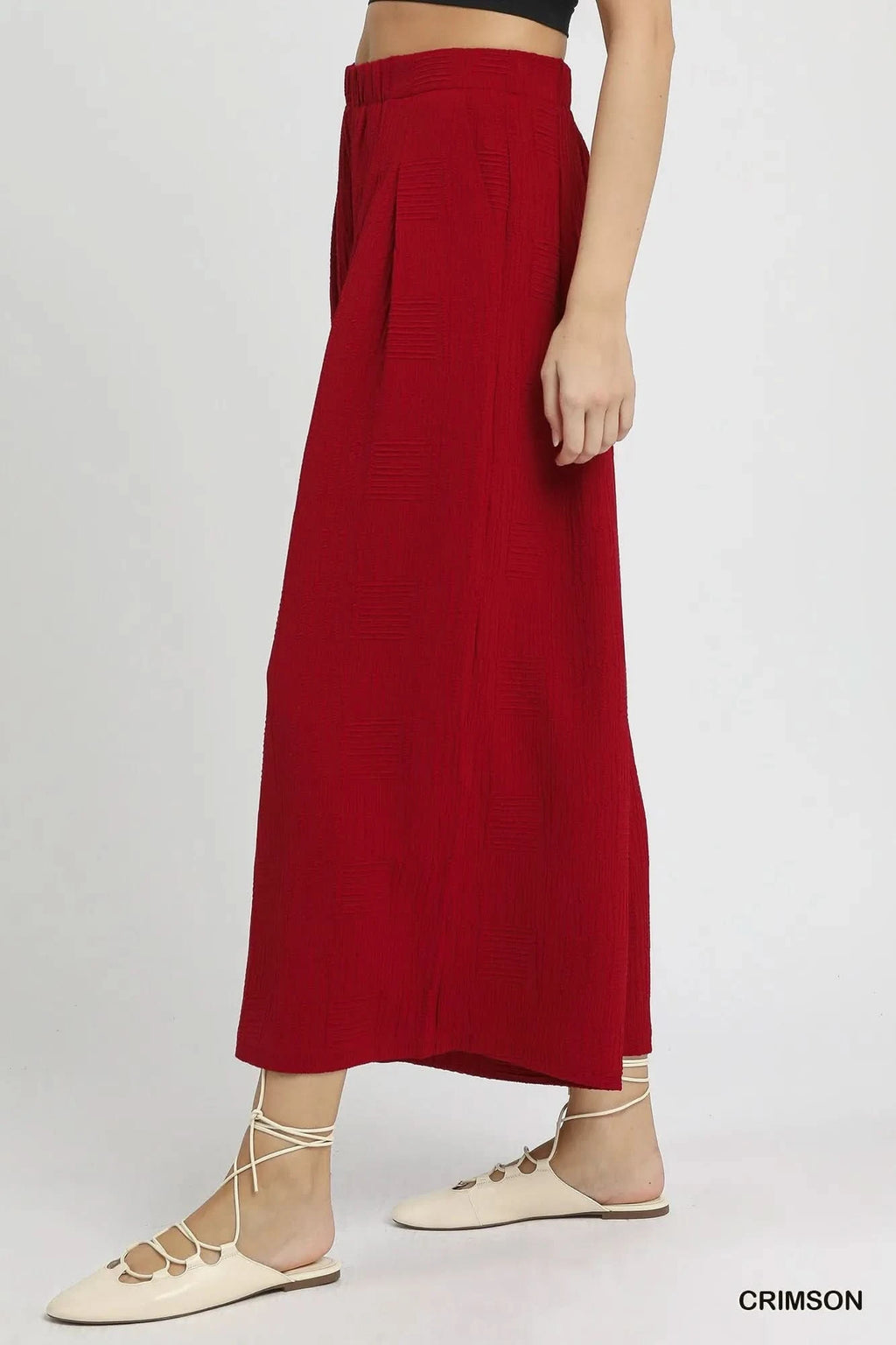 Umgee Elastic Waist Wide Leg Pants in - photo