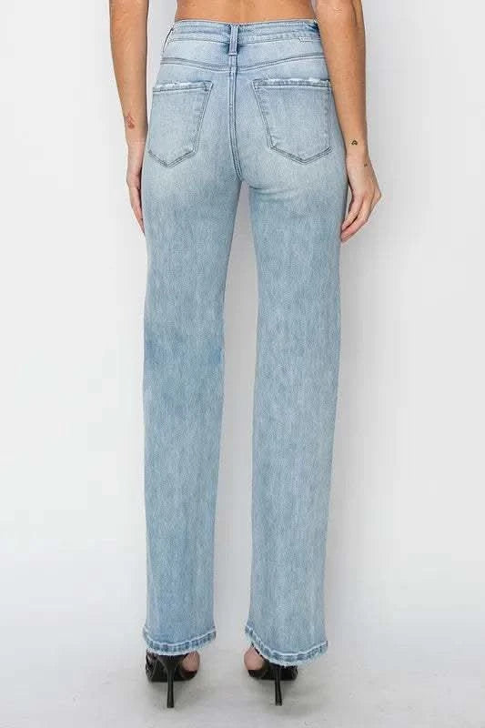 RISEN Full Size High Rise Straight Jeans Plus Size in - photo