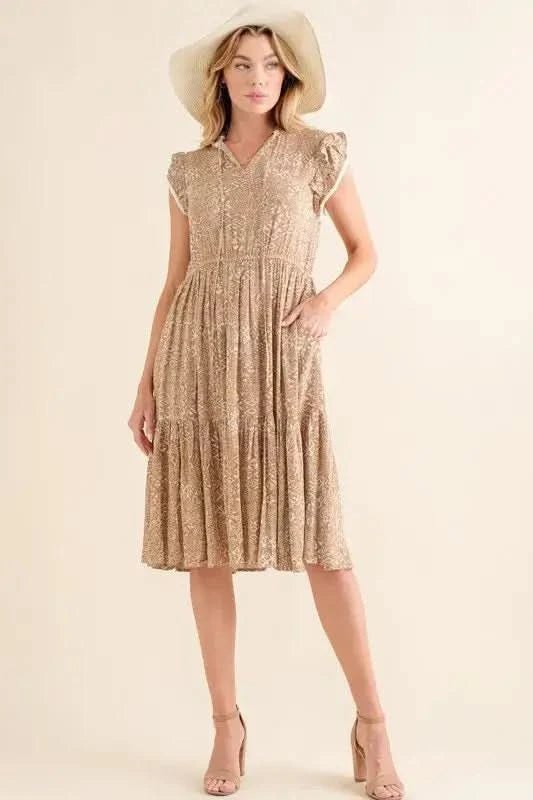 And The Why Boho Printed Tiered Maxi Dress in - photo