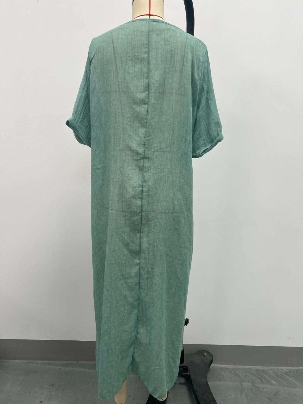 Full Size V-Neck Short Sleeve Midi Dress Plus Size in - dresses photo