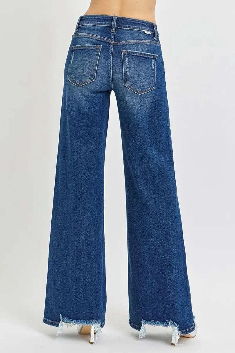 RISEN Full Size Mid Rise Wide Jeans Plus Size in - photo
