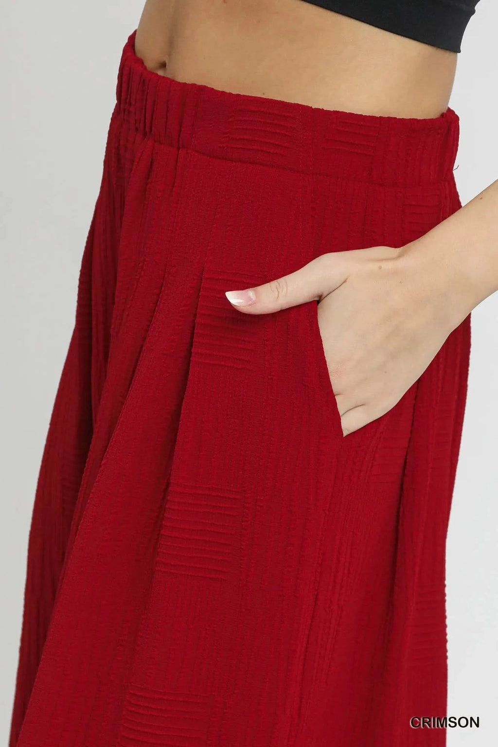 Umgee Elastic Waist Wide Leg Pants in - photo