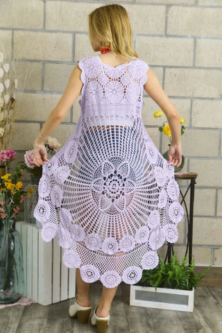 ADORA Crochet Hi-low Tunic Top - SwagglyLife Home & Fashion ADORA Crochet Hi-low Tunic Top - SwagglyLife Home & Fashion