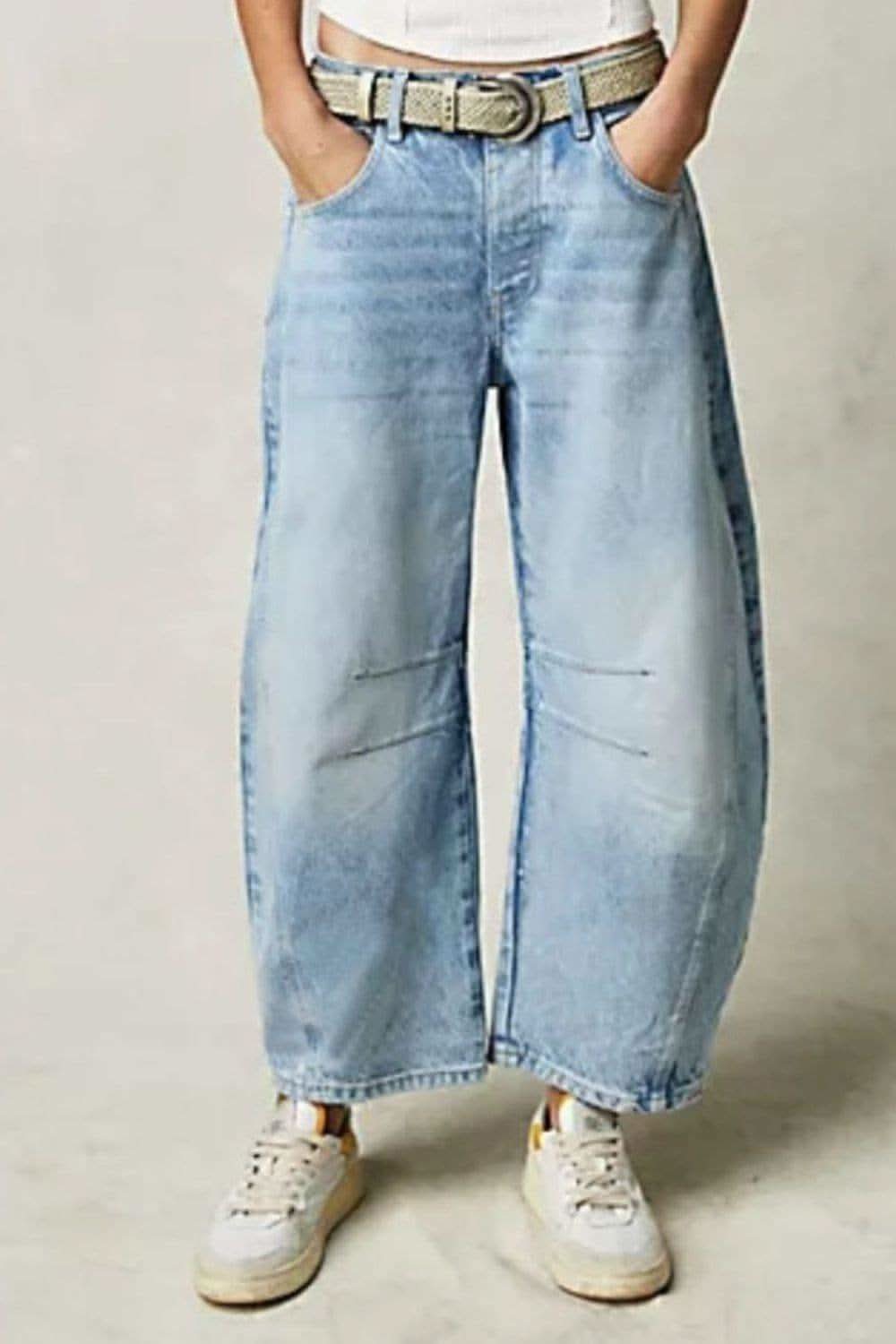 Stacy Wide Leg Jeans with Pockets - SwagglyLife Home & Fashion