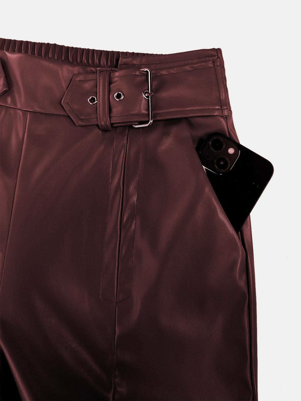 Half Elastic Waist Wide Leg Pants - SwagglyLife Home & Fashion