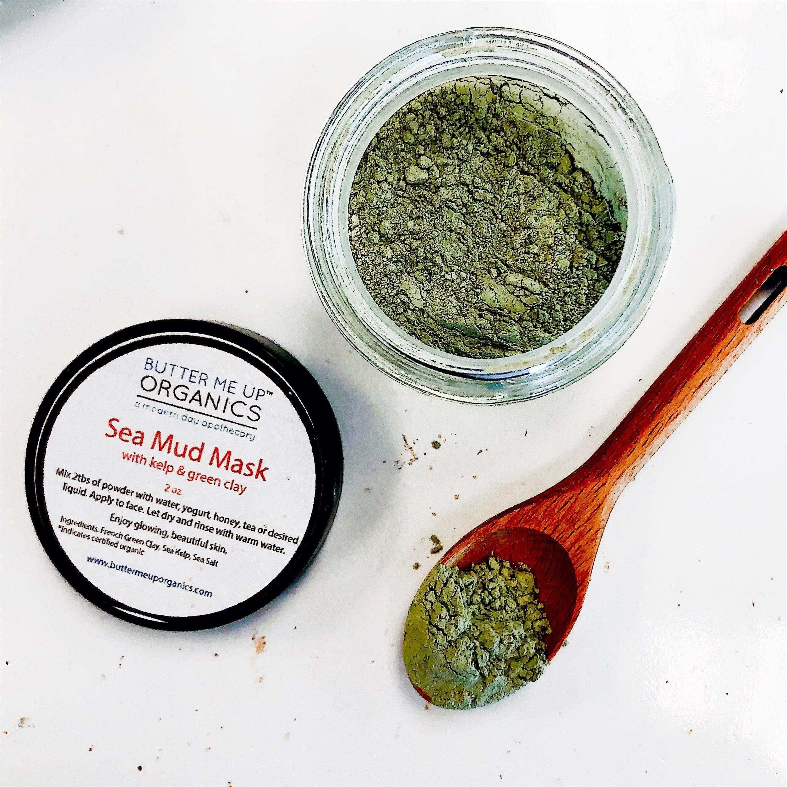 BUTTER ME UP ORGANICS Sea Mud Mask | French Green Clay Kaolin Clay - SwagglyLife Home & Fashion BUTTER ME UP ORGANICS Sea Mud Mask | French Green Clay Kaolin Clay - SwagglyLife Home & Fashion
