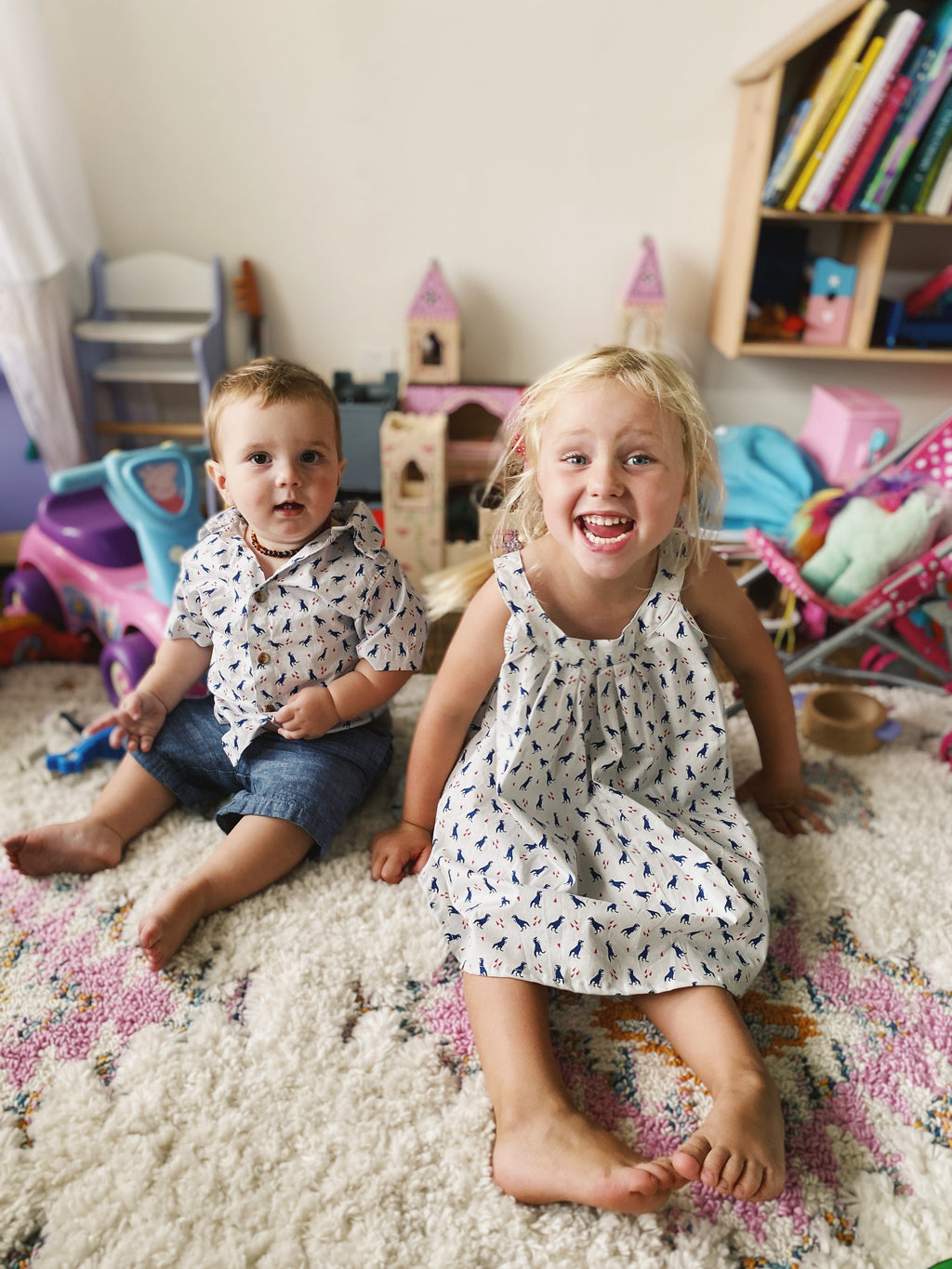 Dino Trapeze Dress in - photo