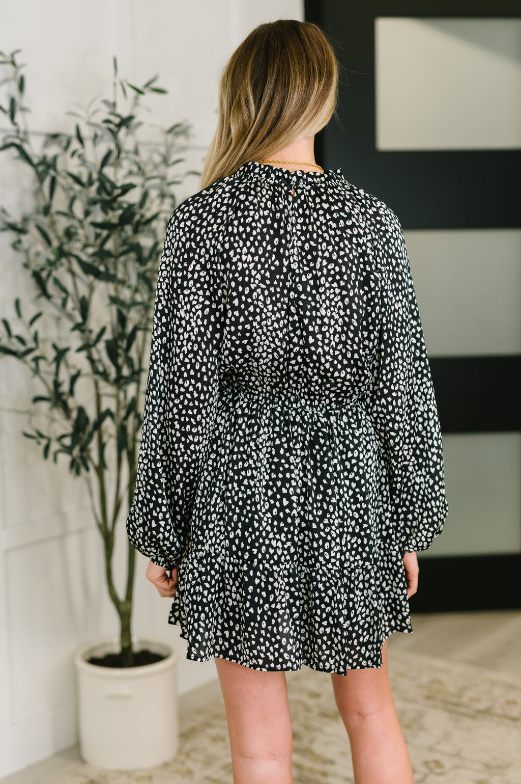 A Cheeky Little Time Tiered Dress in Black in - Womens photo