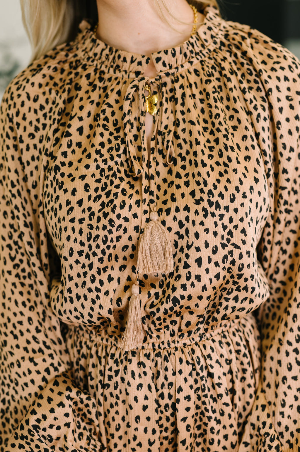 A Cheeky Little Time Tiered Dress in Pecan Brown in - Womens photo