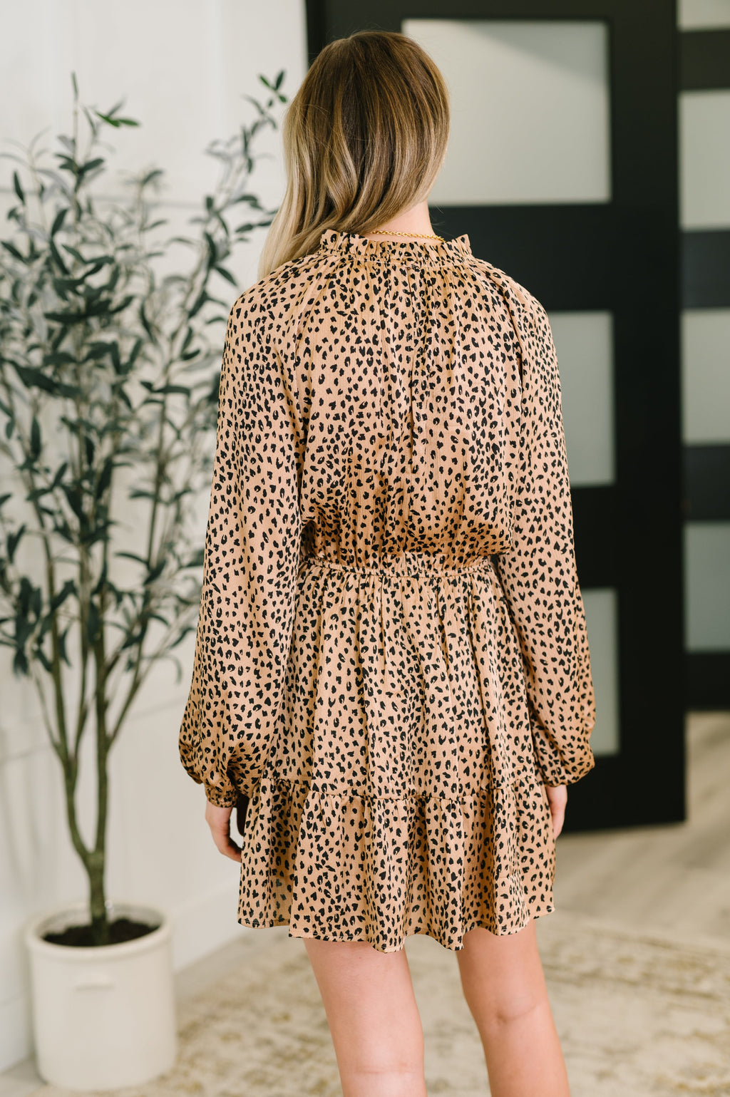 A Cheeky Little Time Tiered Dress in Pecan Brown in - Womens photo