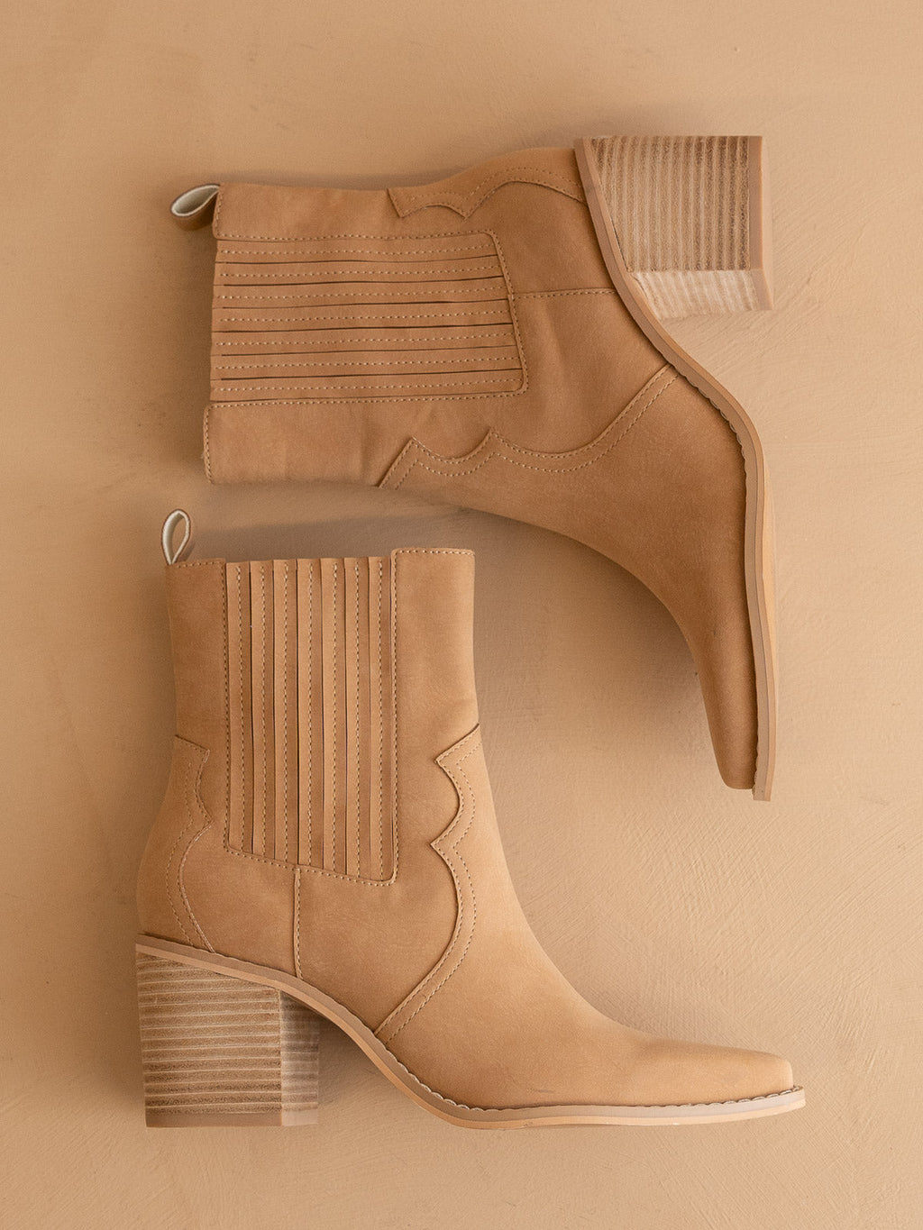 The Addison | Camel Western Inspired Boot in - BOOTS & BOOTIES photo