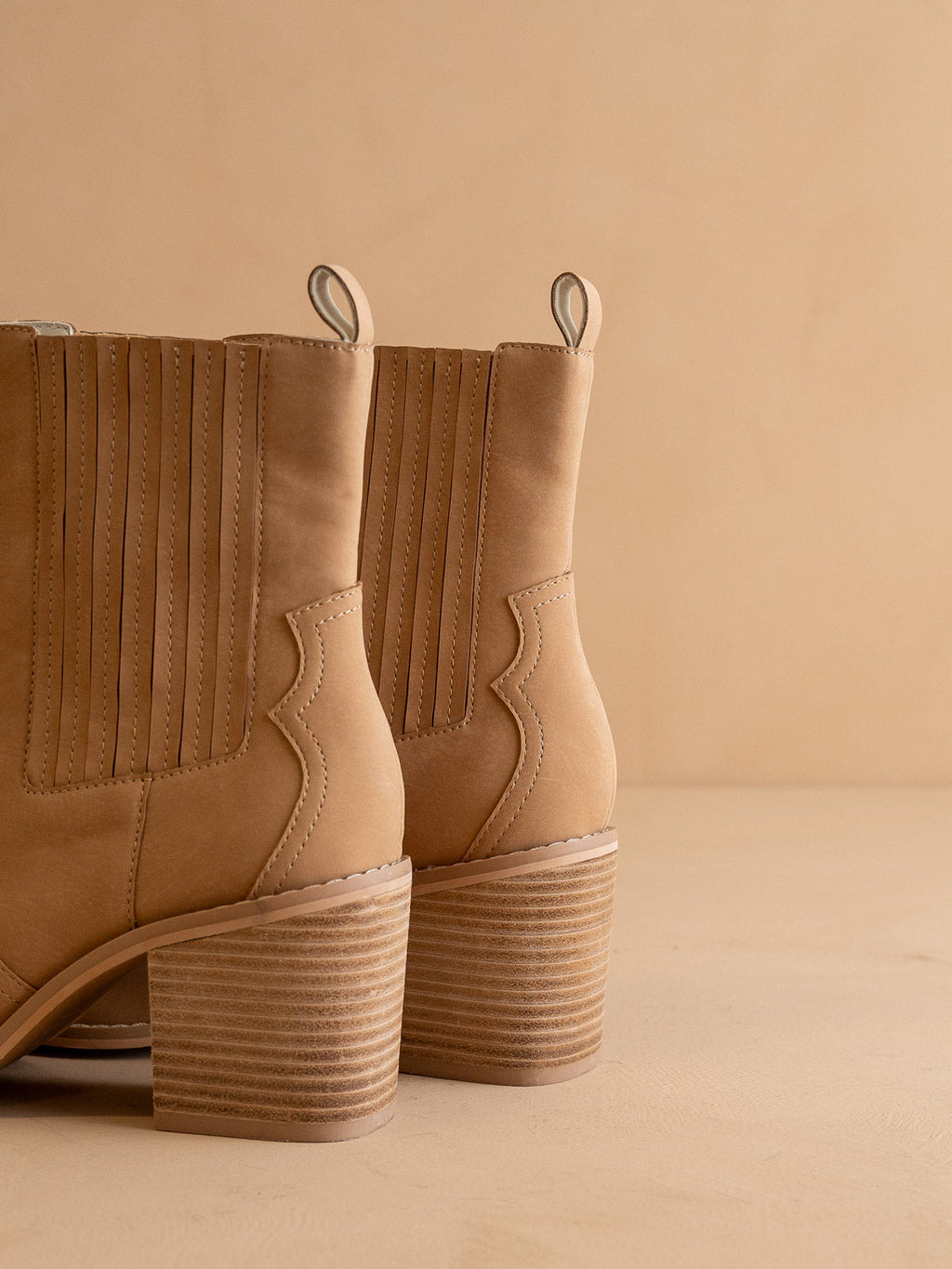 The Addison | Camel Western Inspired Boot in - BOOTS & BOOTIES photo