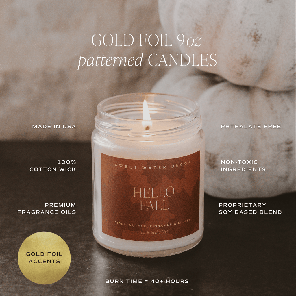 Favorite Sweater Soy Candle - Patterned 9 oz - Clear Jar (Cashmere and Vanilla) in - Candles photo