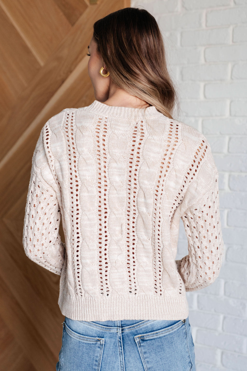 A Note of Thanks Cable Knit Sweater in - Tops photo
