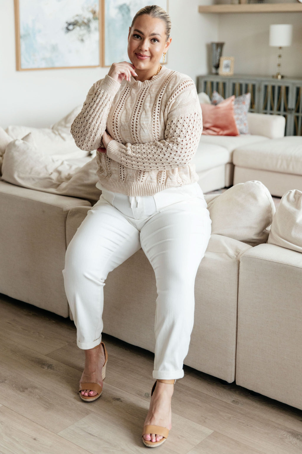 A Note of Thanks Cable Knit Sweater in - Tops photo