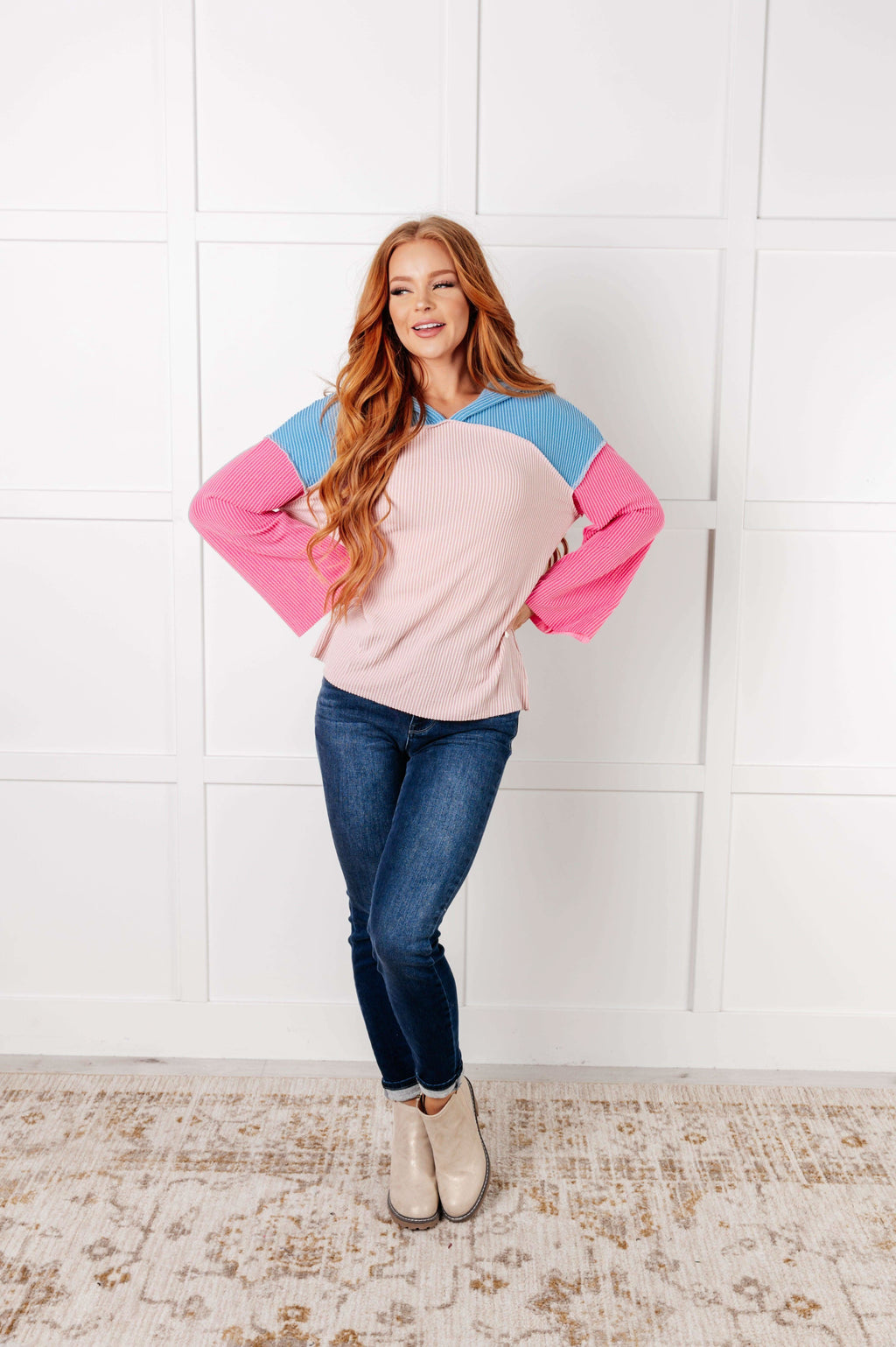 A-Tisket A-Tasket Color Block Pullover in - Tops photo