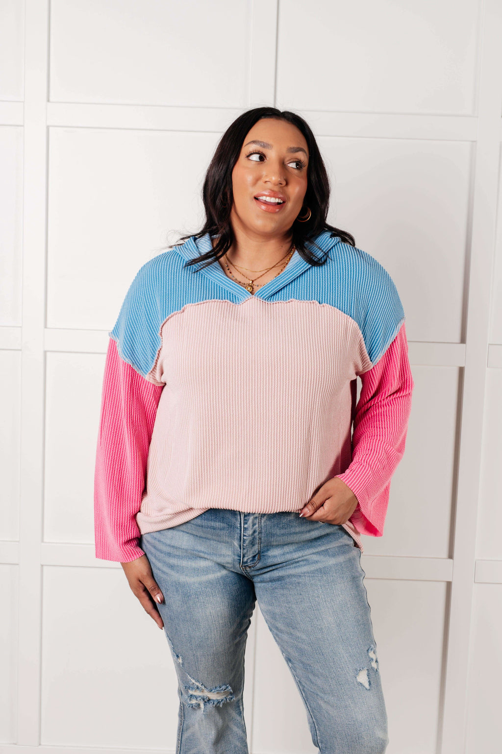 A-Tisket A-Tasket Color Block Pullover in - Tops photo