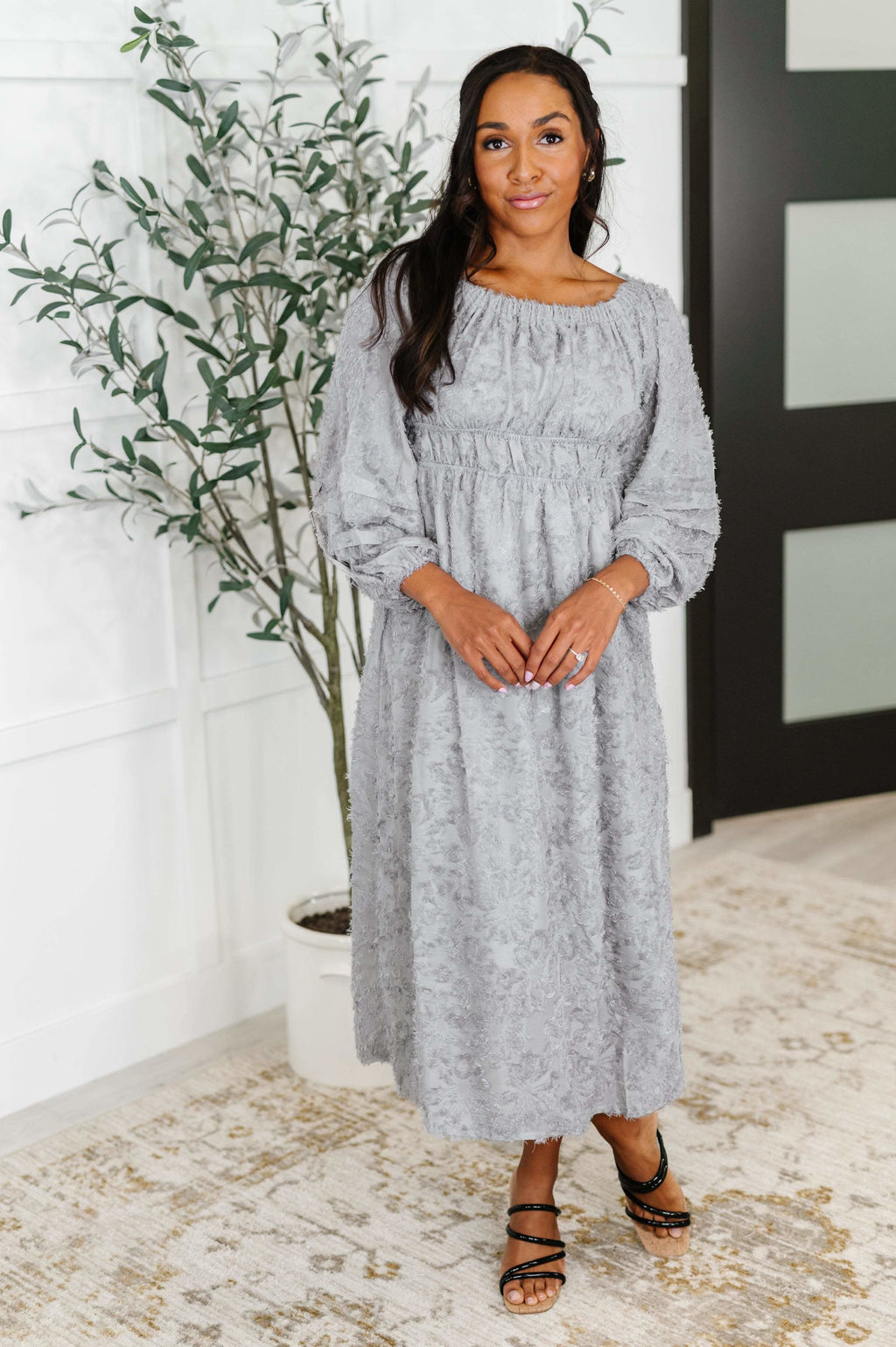 All Is Well Dress In Opal Gray - SwagglyLife Home & Fashion