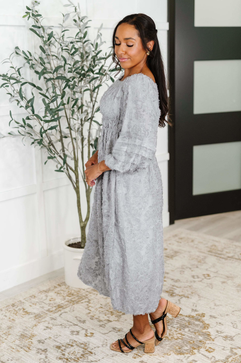 All Is Well Dress In Opal Gray - SwagglyLife Home & Fashion