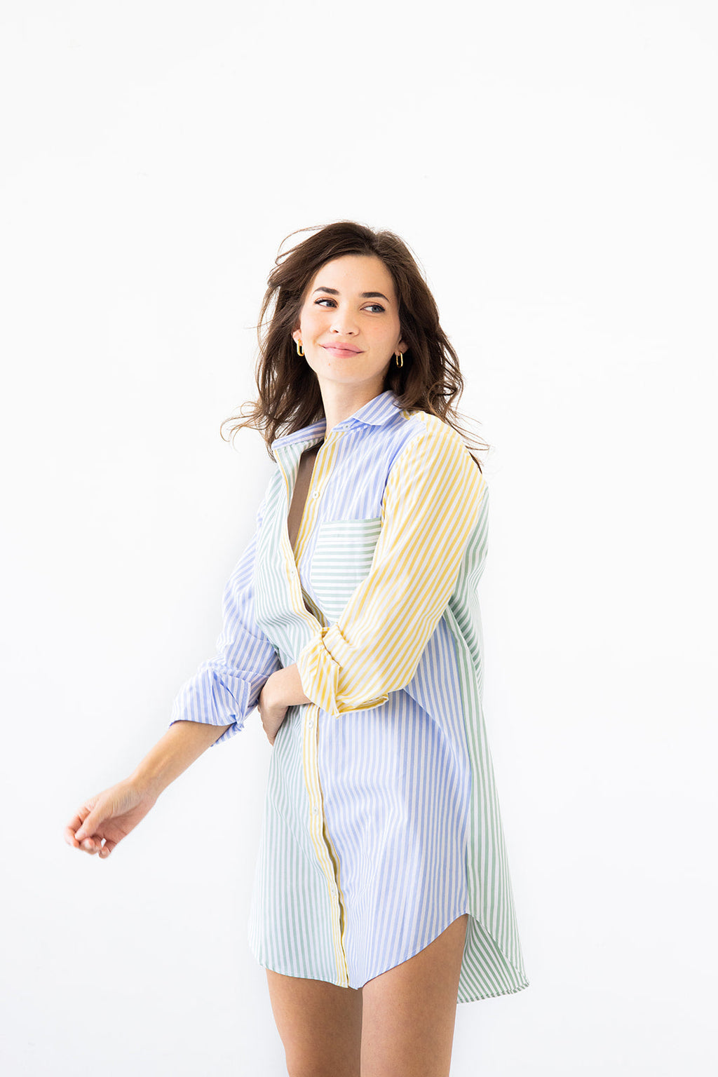 Amalfi Stripes Resort Shirt in - NIGHTSHIRTS photo