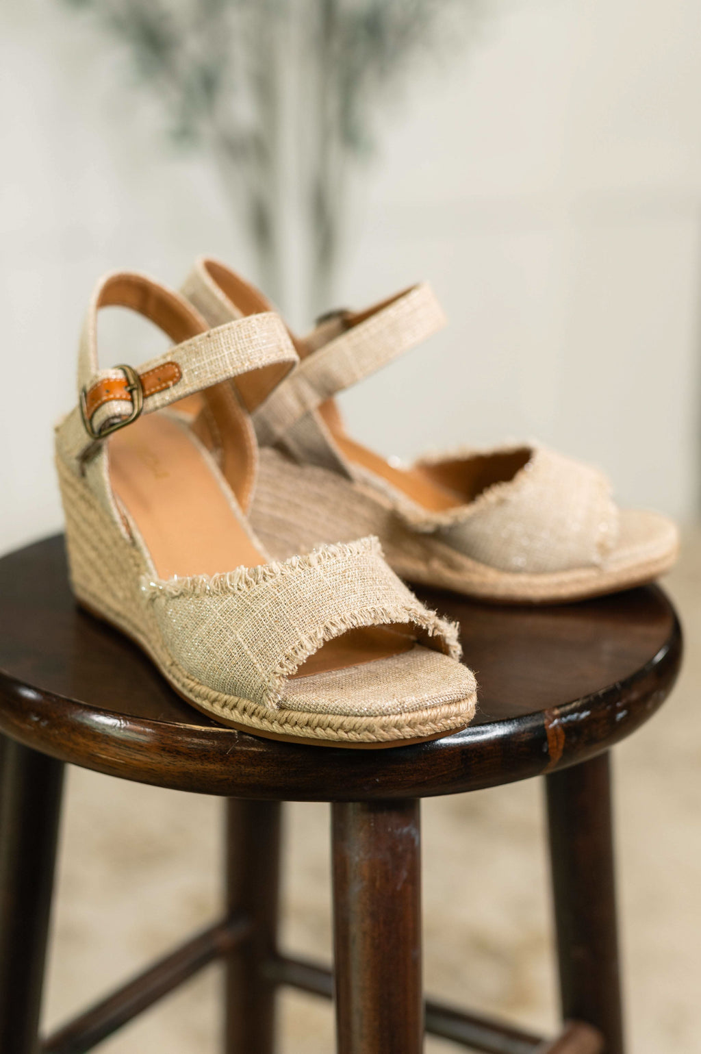Arnold Natural Linen Wedges in - Womens photo
