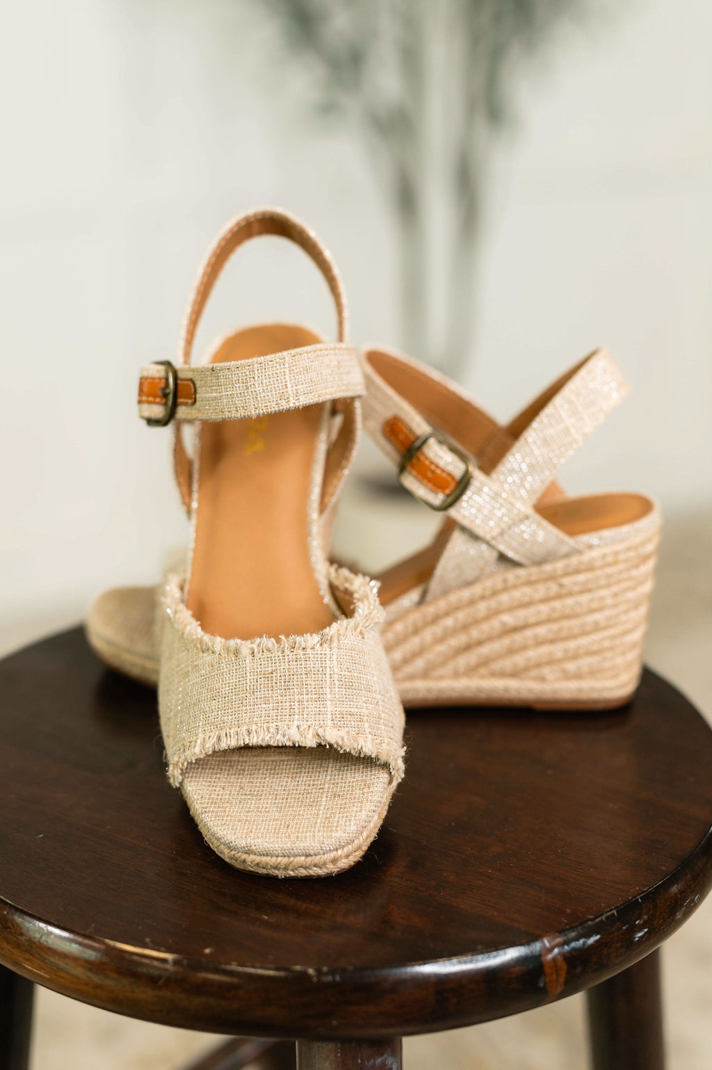 Arnold Natural Linen Wedges in - Womens photo