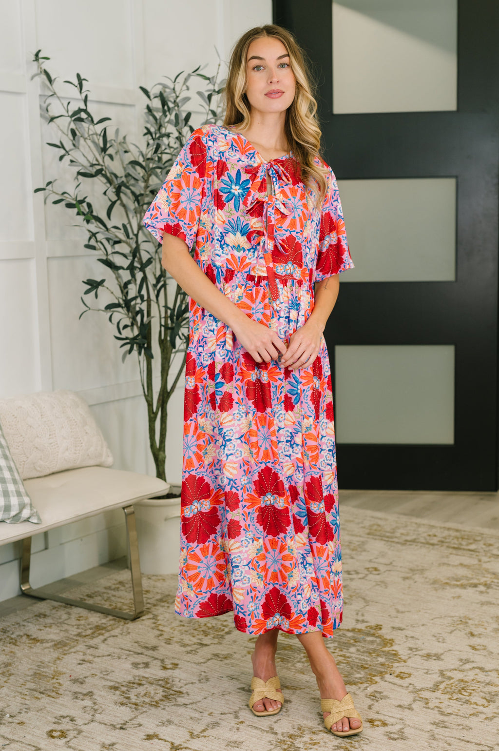Art of Loving Bow Detail Floral Dress -
