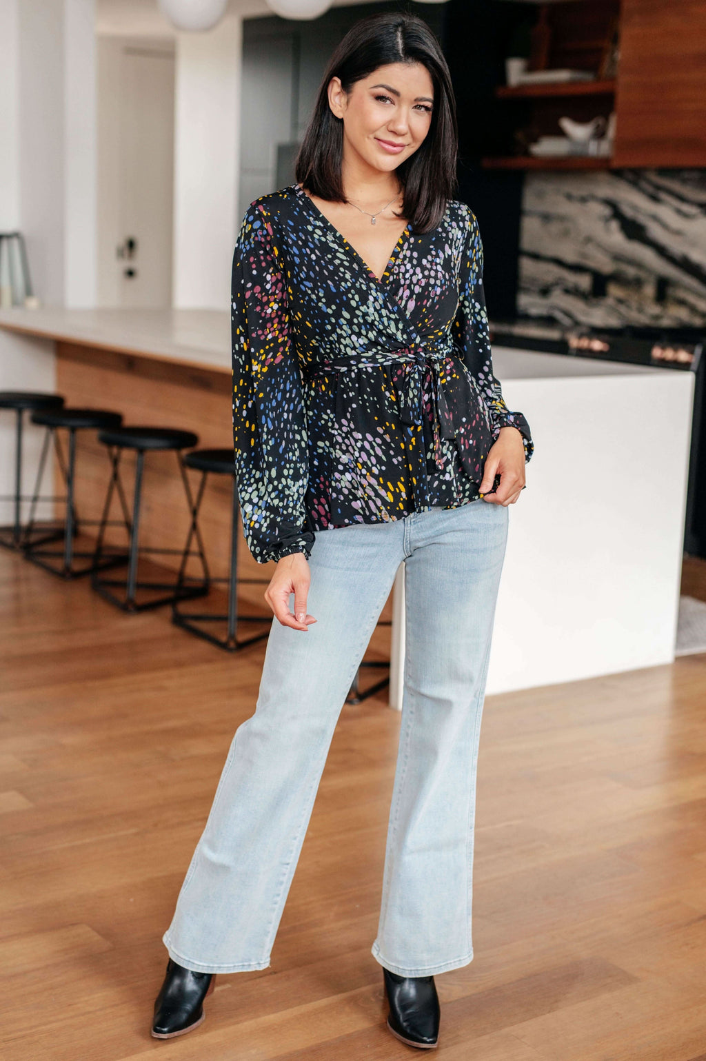 As It Happened Faux Wrap Top - SwagglyLife Home & Fashion