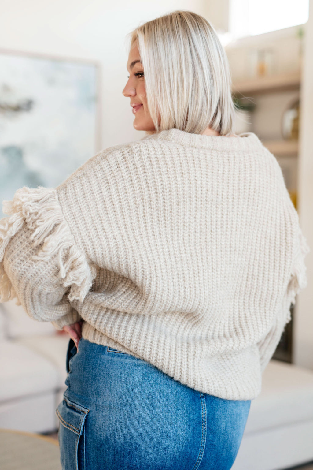 Ask Me About It Fringe Cardigan in - Layers photo