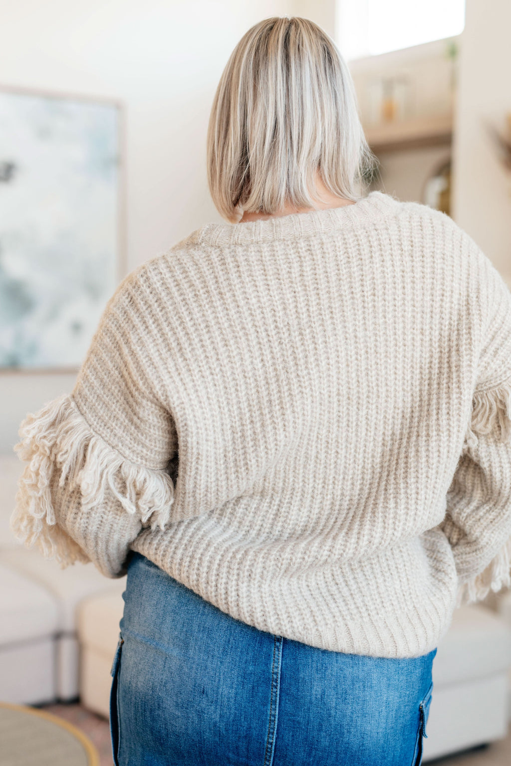 Ask Me About It Fringe Cardigan in - Layers photo