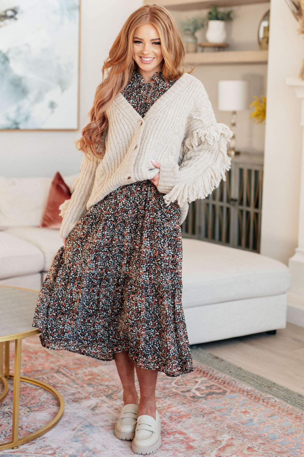 Ask Me About It Fringe Cardigan in - Layers photo