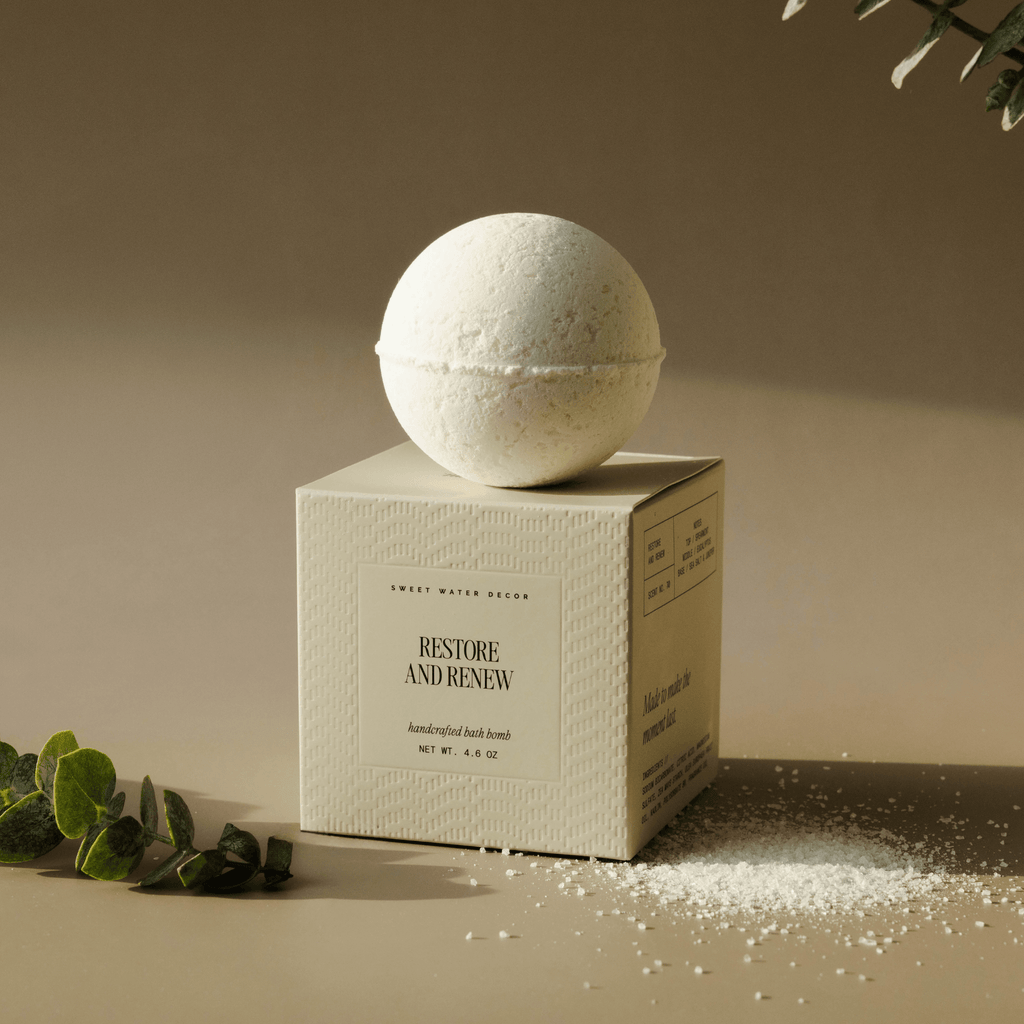 Restore and Renew White Eucalyptus 4.6 oz Bath Bomb in - Bath Bomb photo