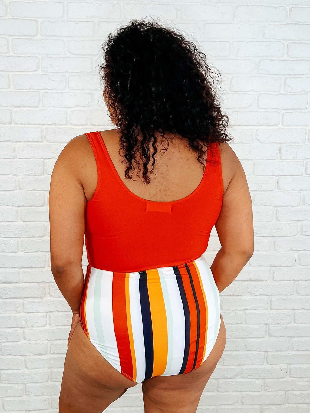 Bermuda Snap Up Swim Top in Red - SwagglyLife Home & Fashion