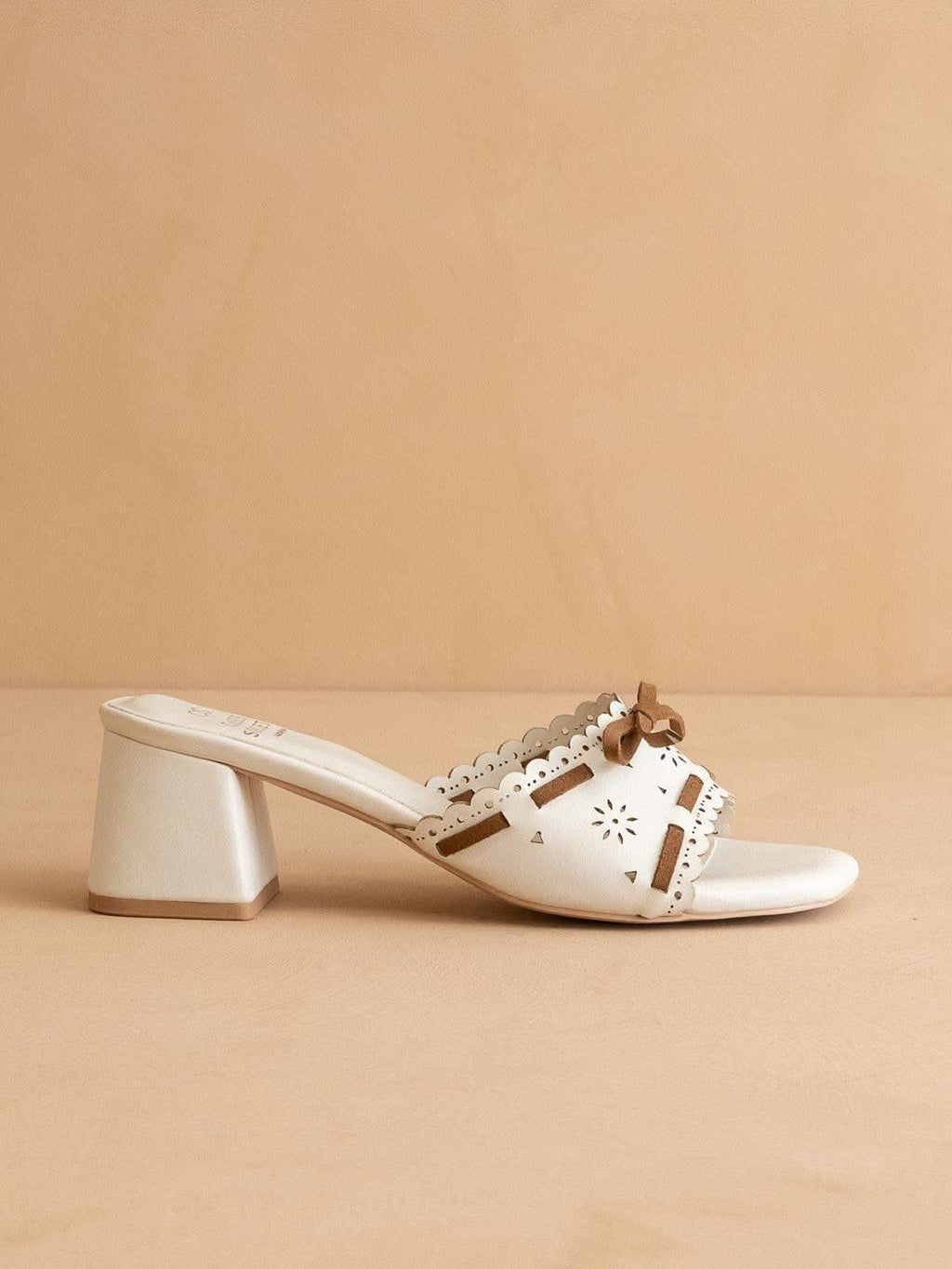 The Breda | White Sweet low heel sandal in - HEELS photo
