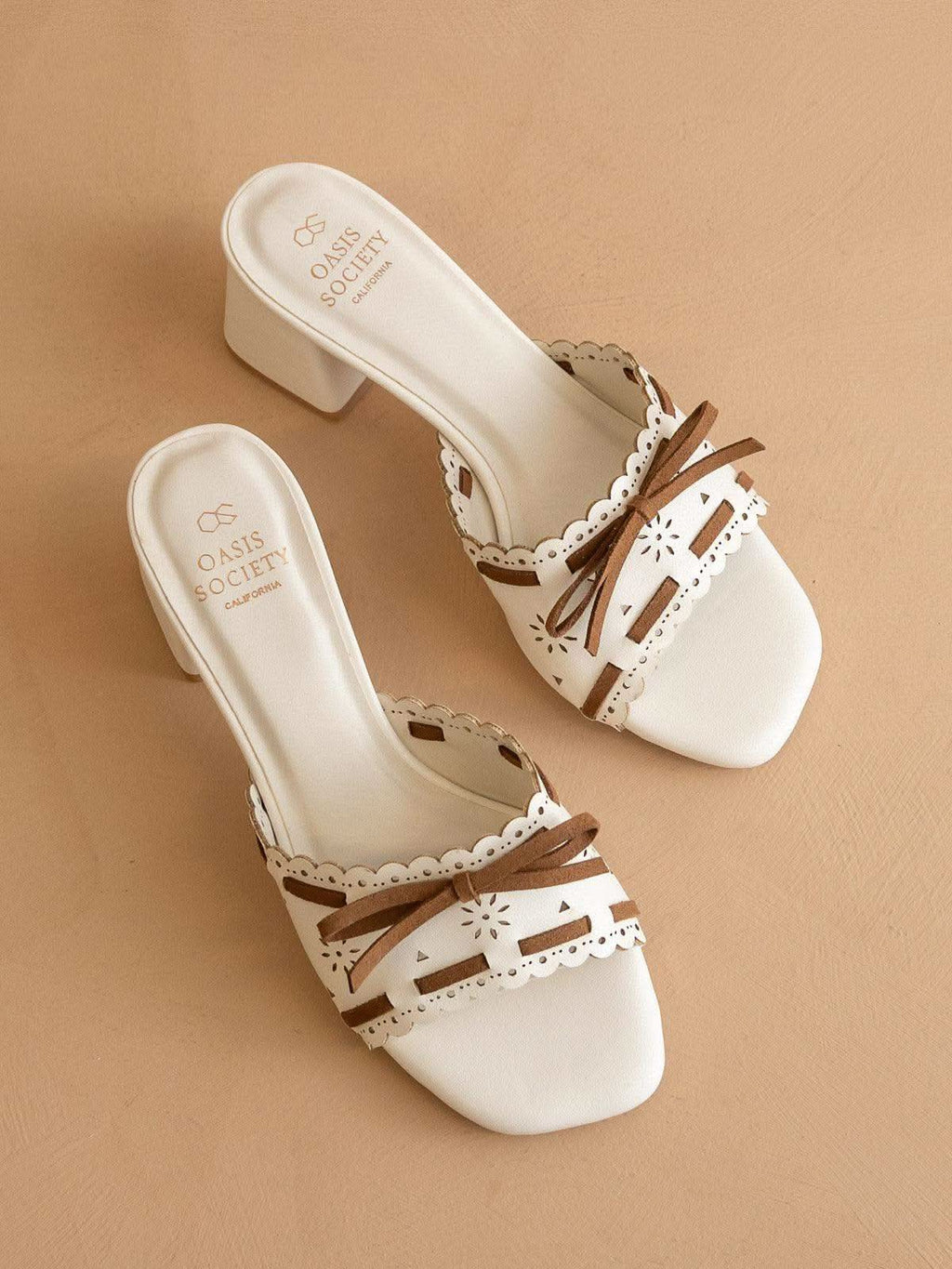The Breda | White Sweet low heel sandal in - HEELS photo