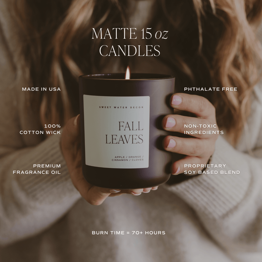 Hello Fall Soy Candle - Brown Matte Jar - 15 oz in - Candles photo