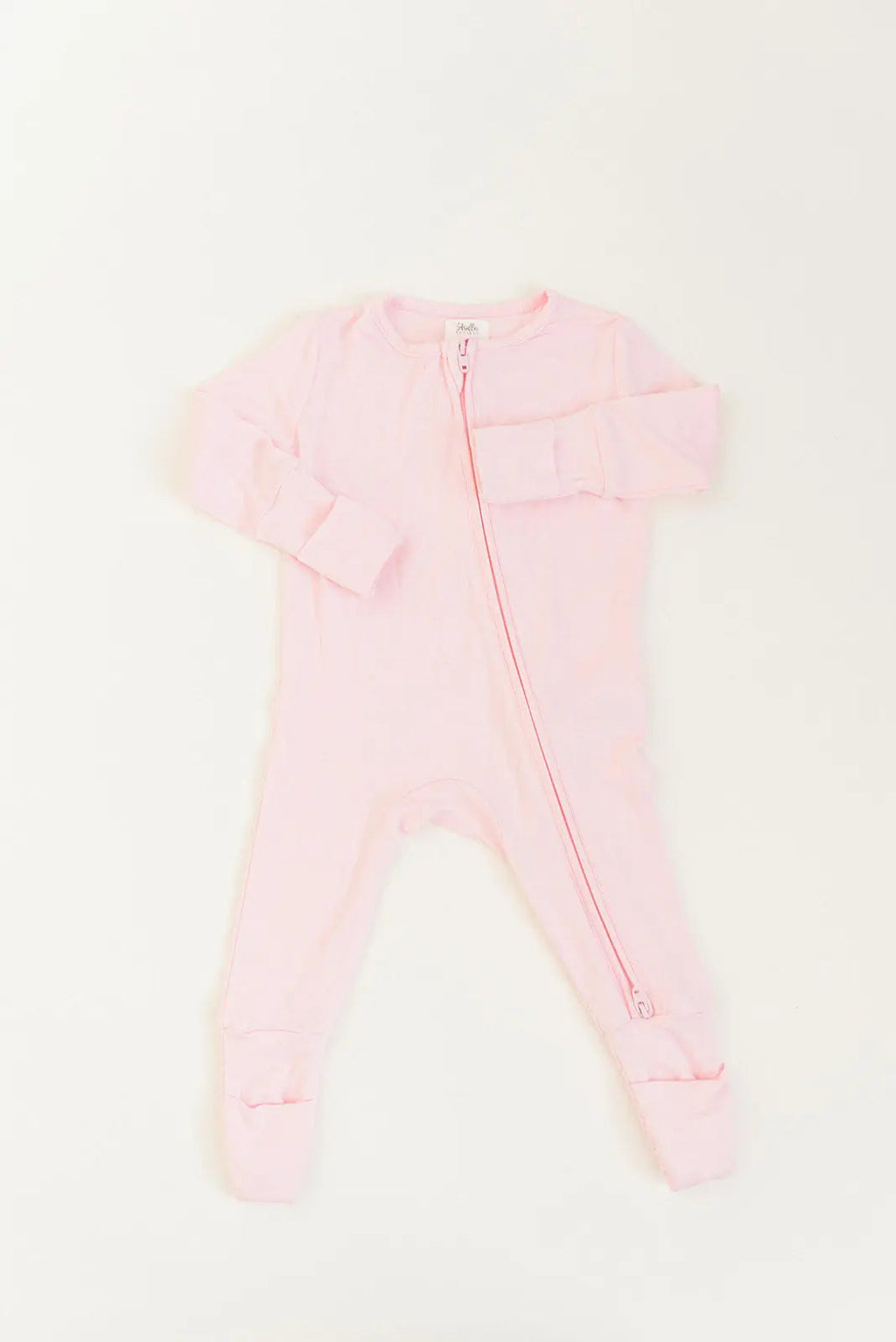 Bamboo Baby Clothes - Convertible Jumpsuit 0-3 Months - Baby Pink in - photo