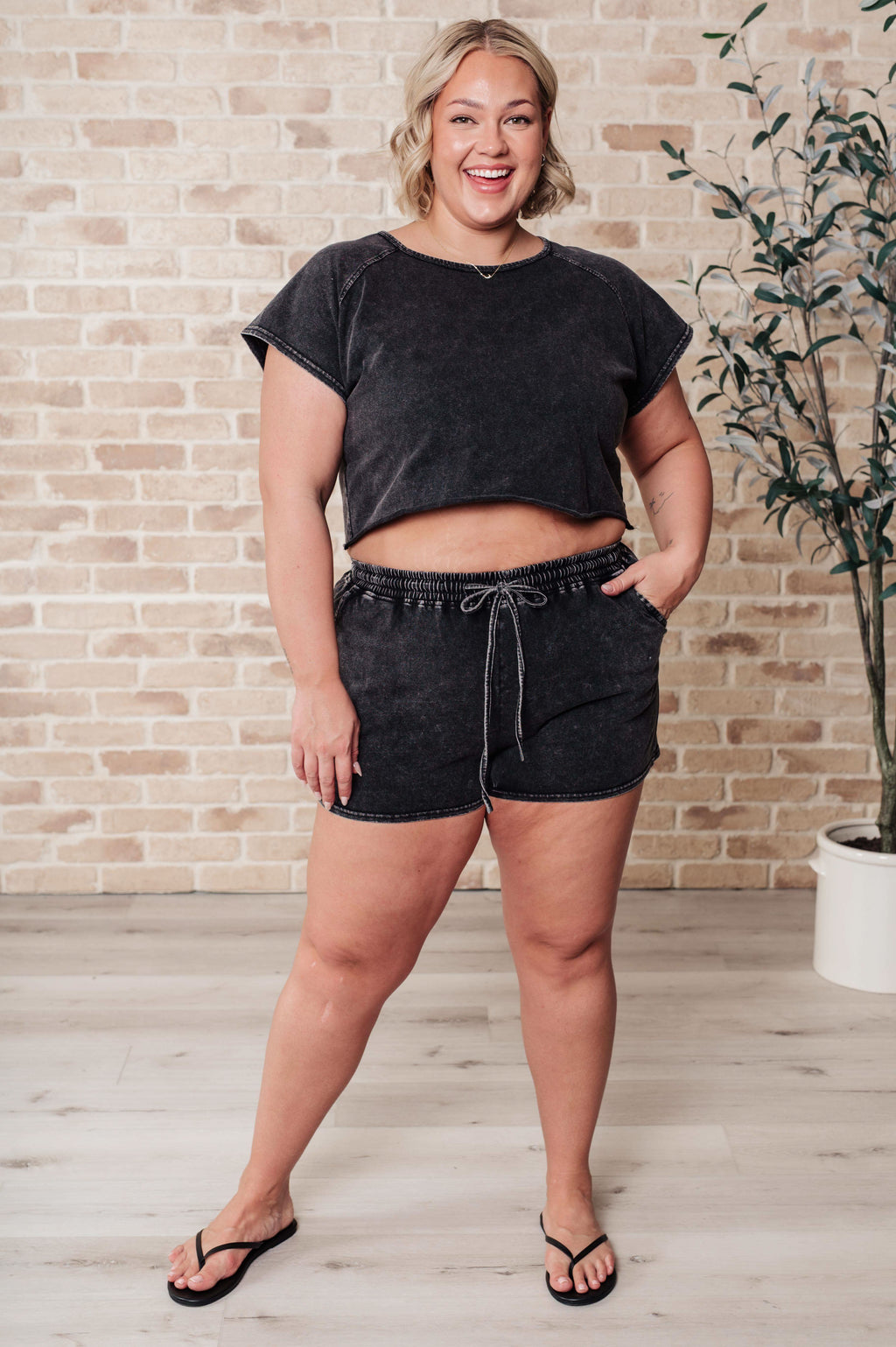 Back to Reality Mineral Wash Short Set in - Athleisure photo