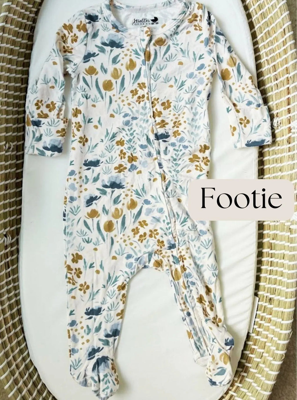 Bamboo Baby Clothes, Baby Bamboo Pajamas, Baby Shorts - Newborn to 24 months in Footie - photo