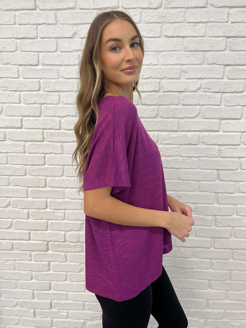 Basically Flowing Dolman Sleeve Top in Lt Plum in - Womens photo