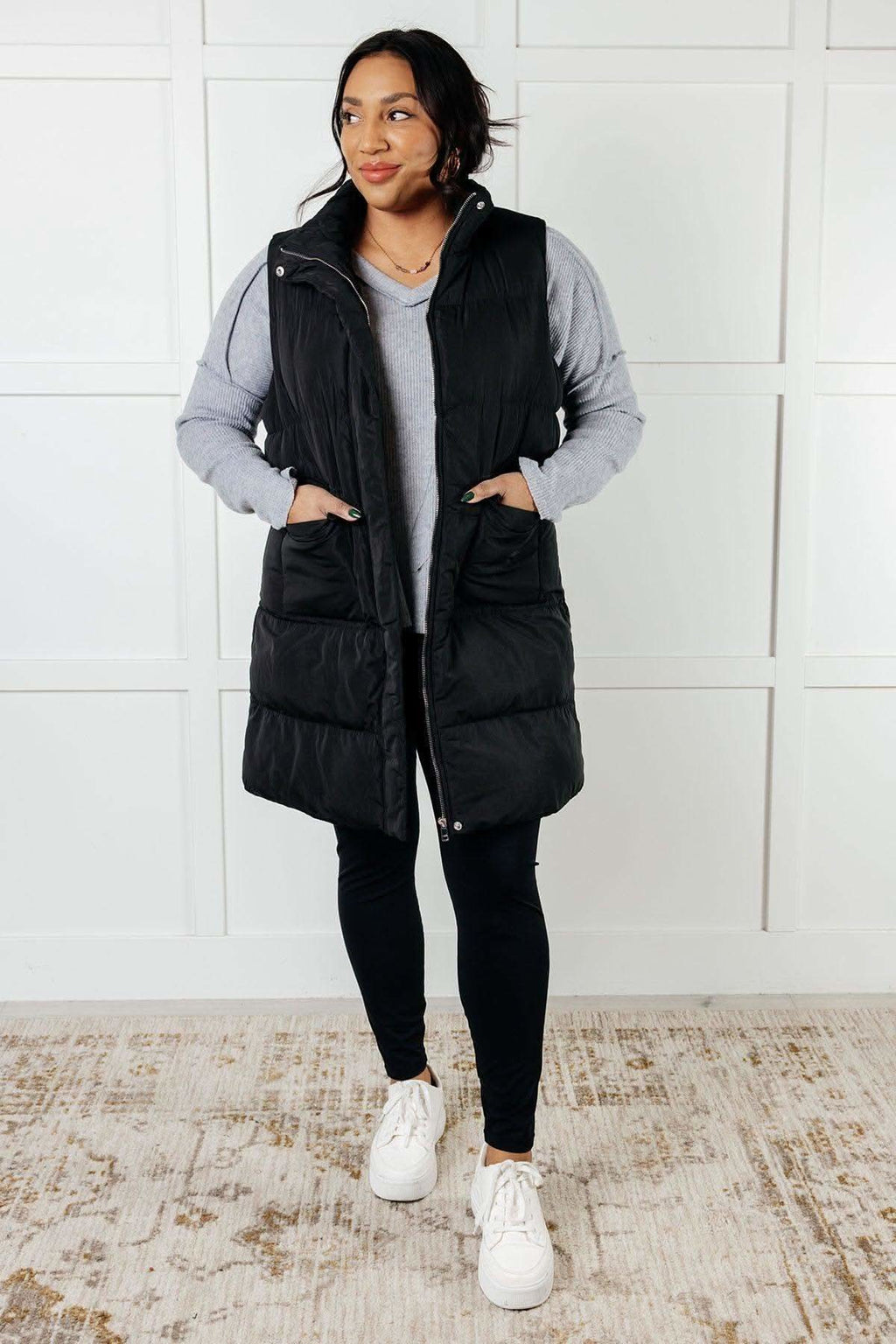 Basically Freezing Brushed Hacci Top in Heather Grey in - Tops photo