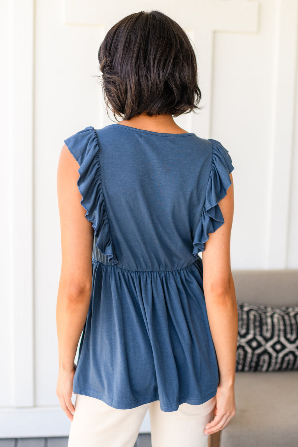 Before Now Ruffled Babydoll Top in - Tops photo