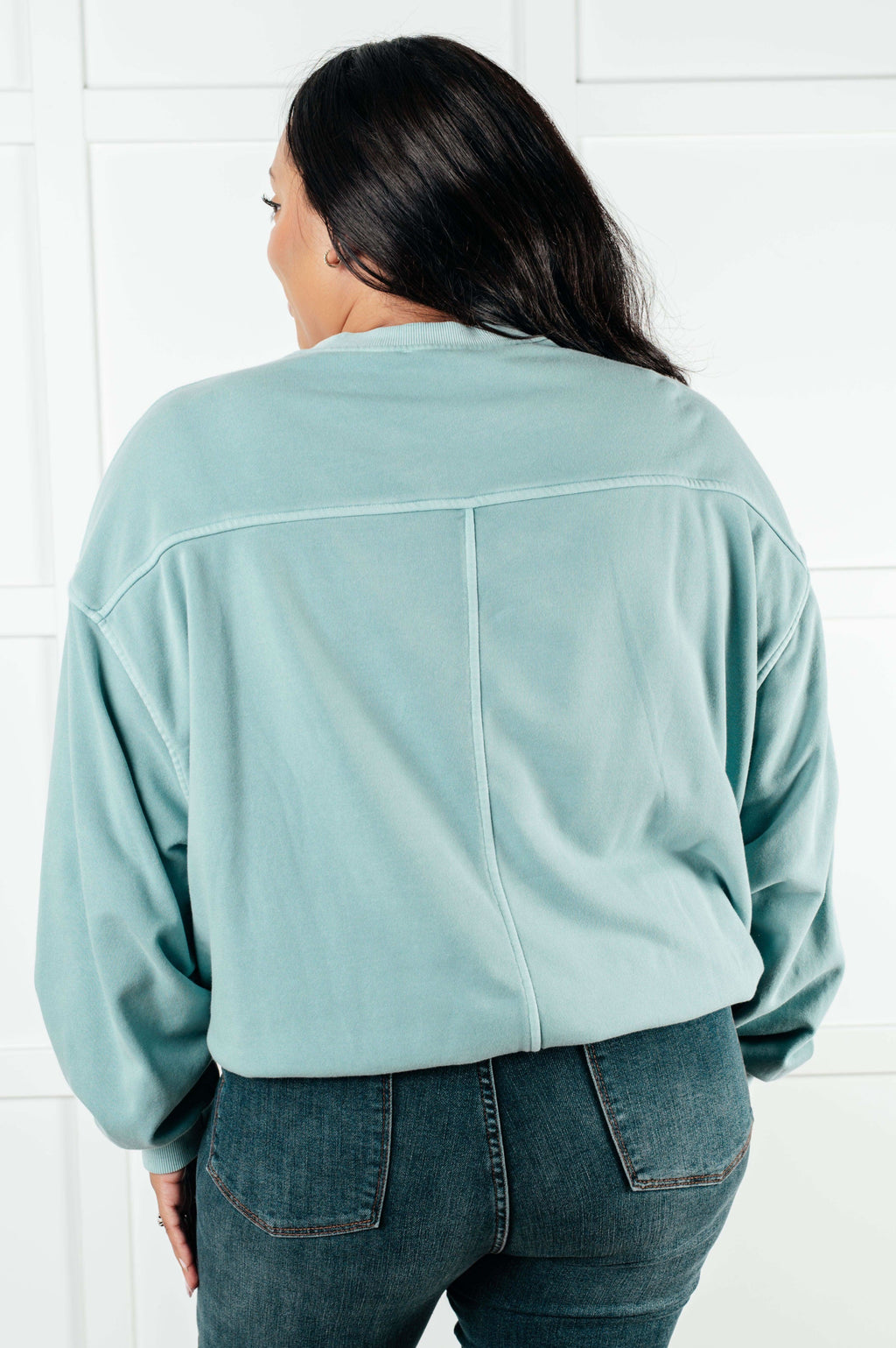 Beyond the Basics Pullover in Blue Grey in - Tops photo